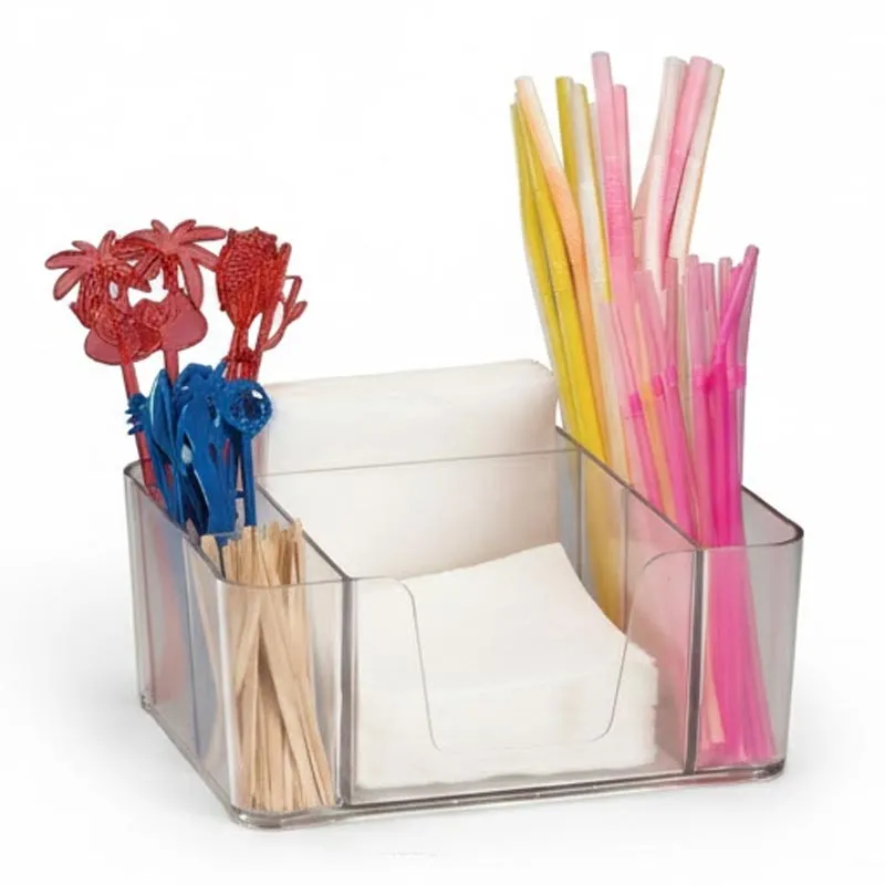 Zicco ZCP 870 Polycarbonat Bar Pipetlik Peçetelik, 19.5x24.5x10.5 cm, Şeffaf