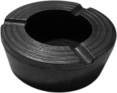 Cafemarkt Yuvarlak Zamak Küllük, 8 cm, Siyah