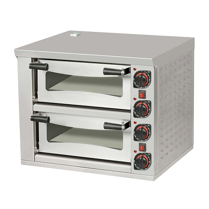 Omake FPZ01.E21 30 cm x 8 Adet Pizza Kapasiteli Çift Katlı Pizza Fırını, Elektrikli