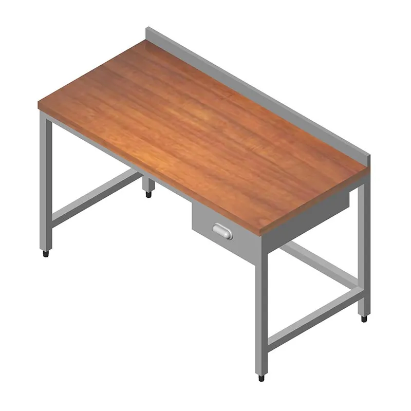  Ahşap Tabla Tek Çekmece Çalışma Tezgahı, 140x60 cm