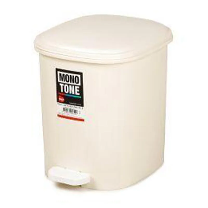 Bora Plastik Pedallı Çöp Kovası, No: 2, 10 L, Bej