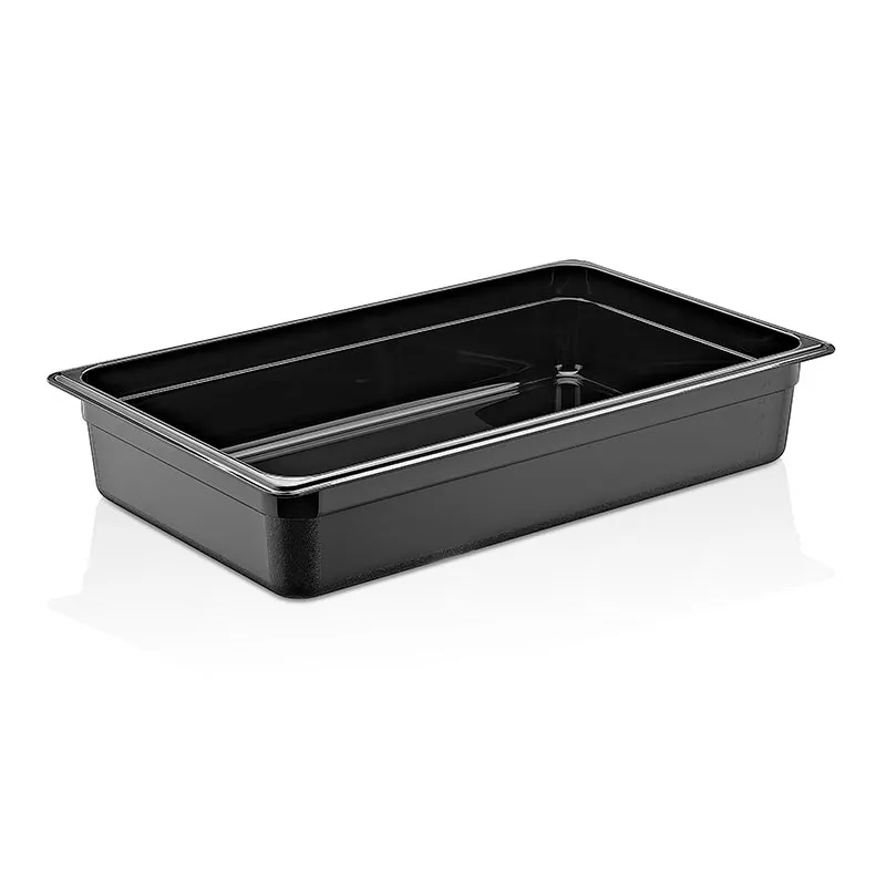 GastroPlast GN1/1-100 mm Polipropilen Gastronorm Küvet, Siyah