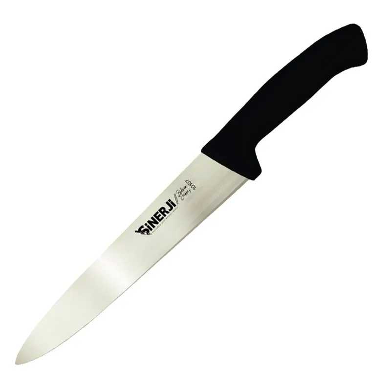 Sinerji Silver Plastik Saplı Dilimleme Bıçağı, 18 cm, Siyah