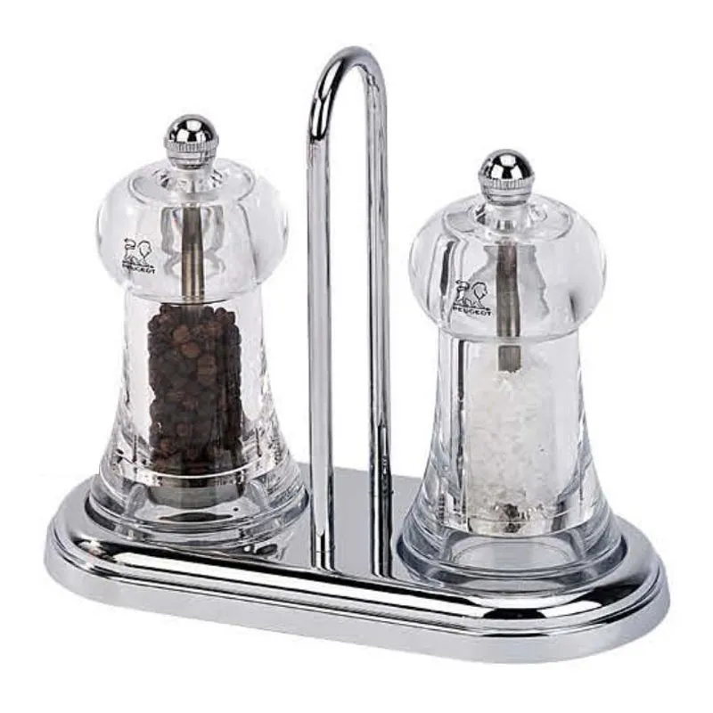 Peugeot Brasserie Standlı Tuz+Biber Değirmeni Seti, 11 cm