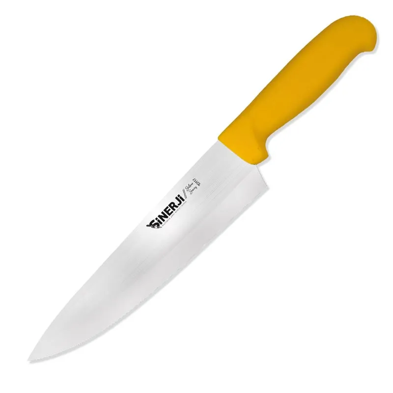 Sinerji Silver No 3 Plastik Saplı Şef Bıçağı, 22.5 cm, Sarı
