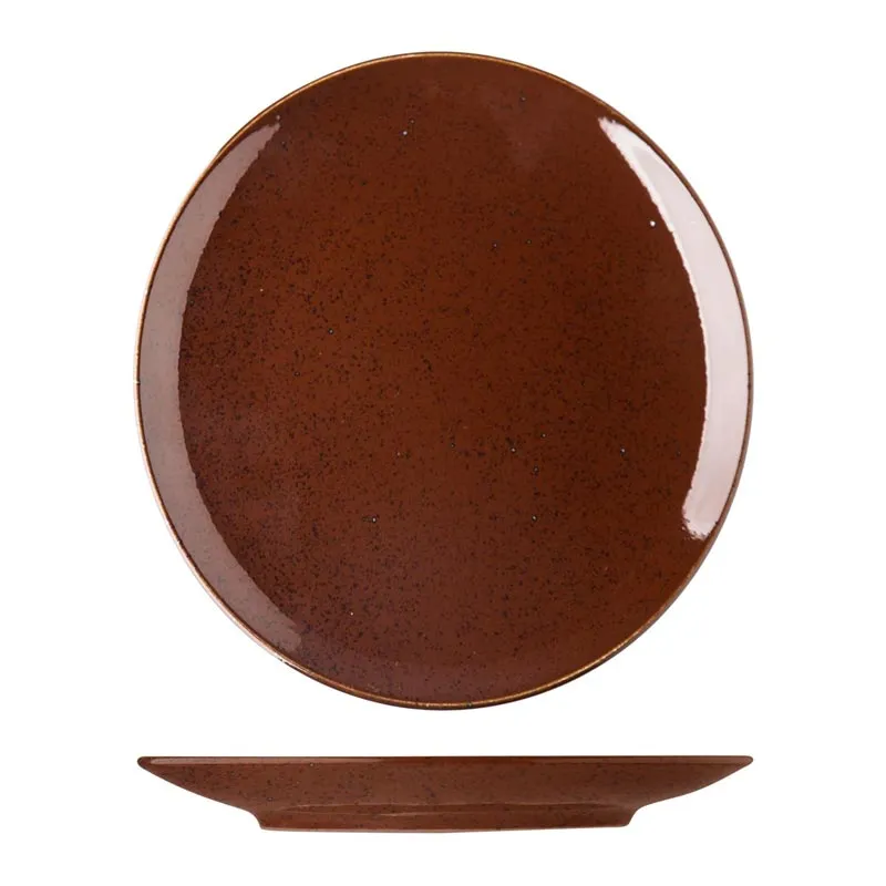 Lilien Lifestyle Coupe Düz Tabak, 21 cm, Kahverengi