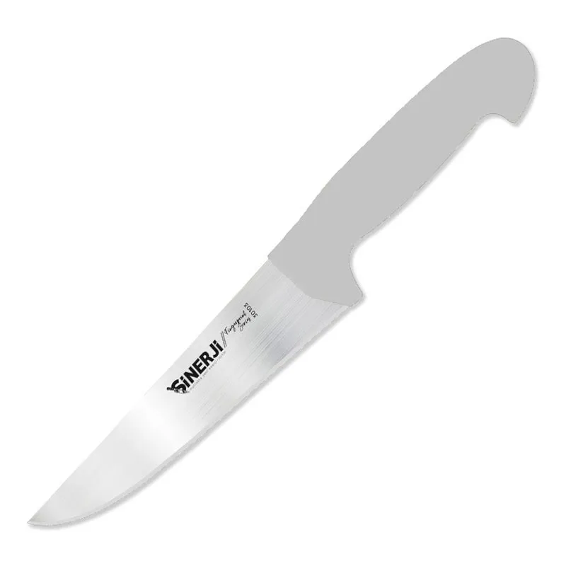 Sinerji Fingerprint No 3 Plastik Saplı Kasap Bıçağı, 18.5 cm, Beyaz