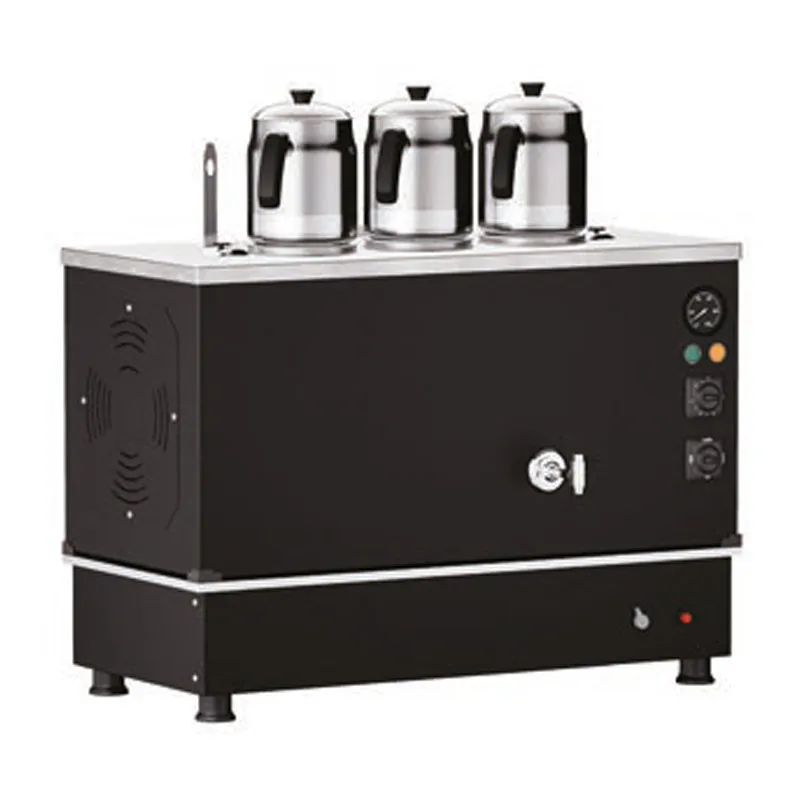 Anka Pro Kompakt Full Otomatik 3 Demlikli Çay Kazanı, 30 L, Elektrikli+Gazlı, Siyah