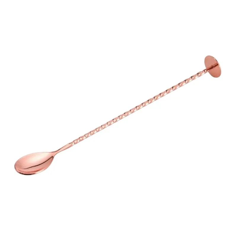 Zicco BA 13C Burgulu Çelik Bar Kaşığı, 27 cm, Bakır Kaplama