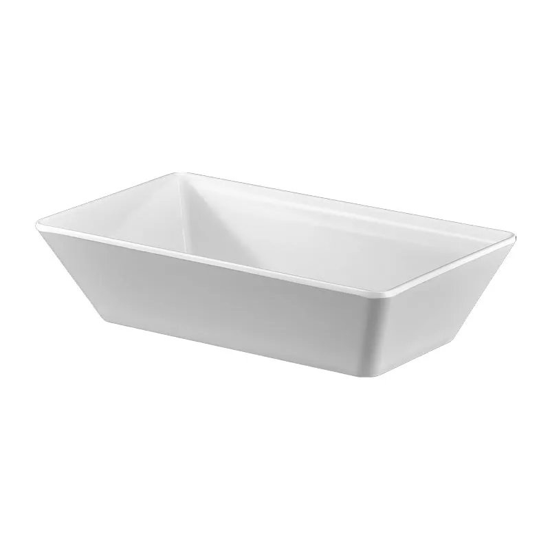 Biradlı BRD-117510 Dikdörtgen Melamin Salata Sunum Kasesi, 25x15x7 cm