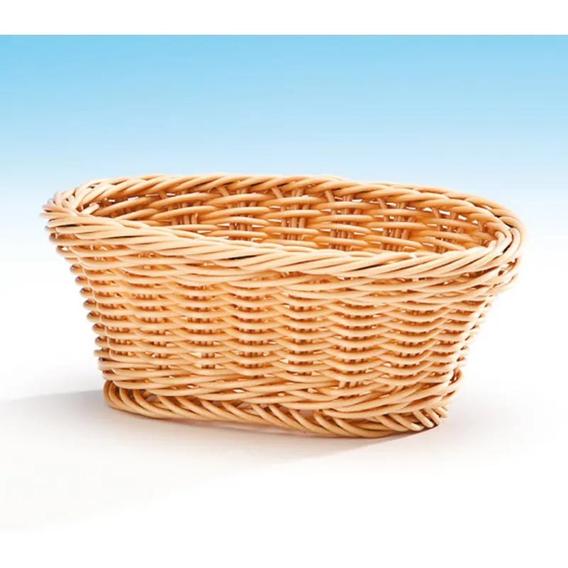Zicco JQ-4005 Plastik Mini Oval Ekmek Sepeti, 8x12x7 cm, Açık Renk