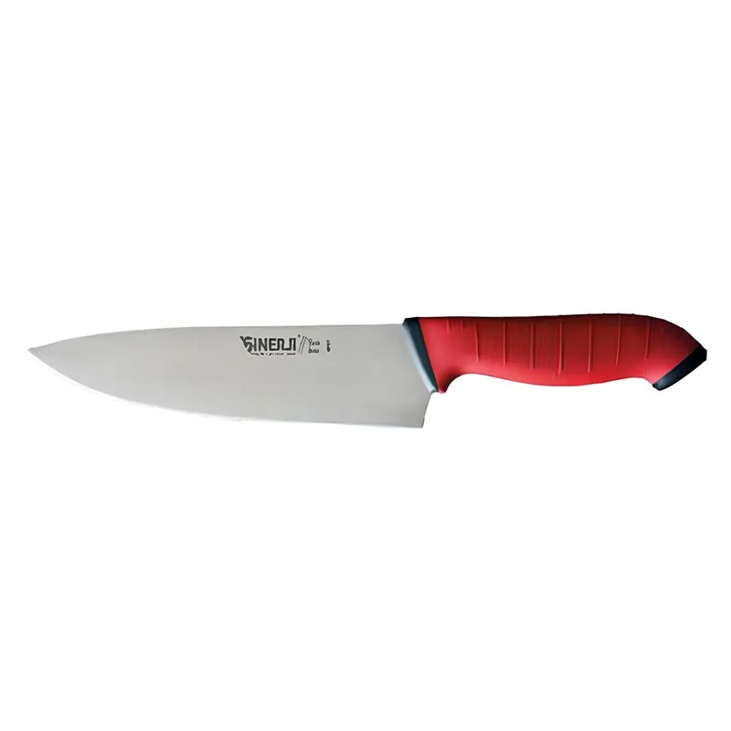 Sinerji Twix No 3 Plastik Saplı Şef Bıçağı, 23 cm, Kırmızı