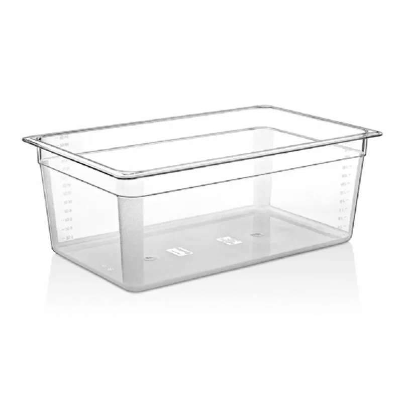 GastroPlast GN 1/1-200 mm Polikarbon Gastronorm Küvet, Şeffaf