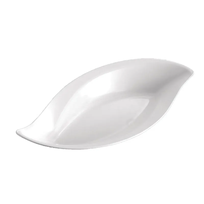 Biradlı BRD-118520 Melamin Kayık Soğuk Meze Sunum Tabağı, 50x24x6 cm