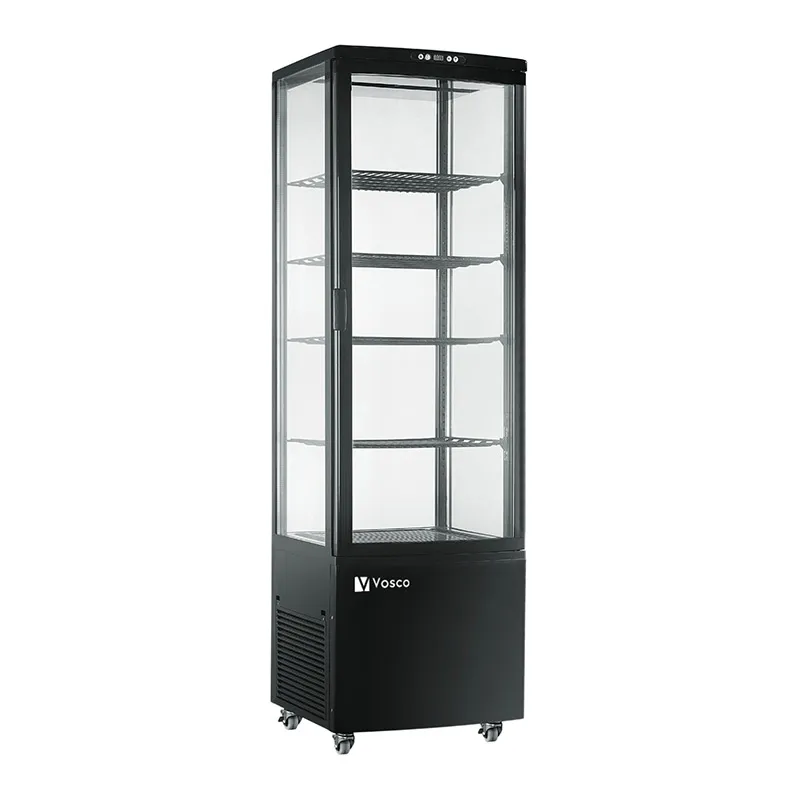 Vosco VFT-235L Dik Tip Soğuk Teşhir Dolabı, 235 L, Siyah