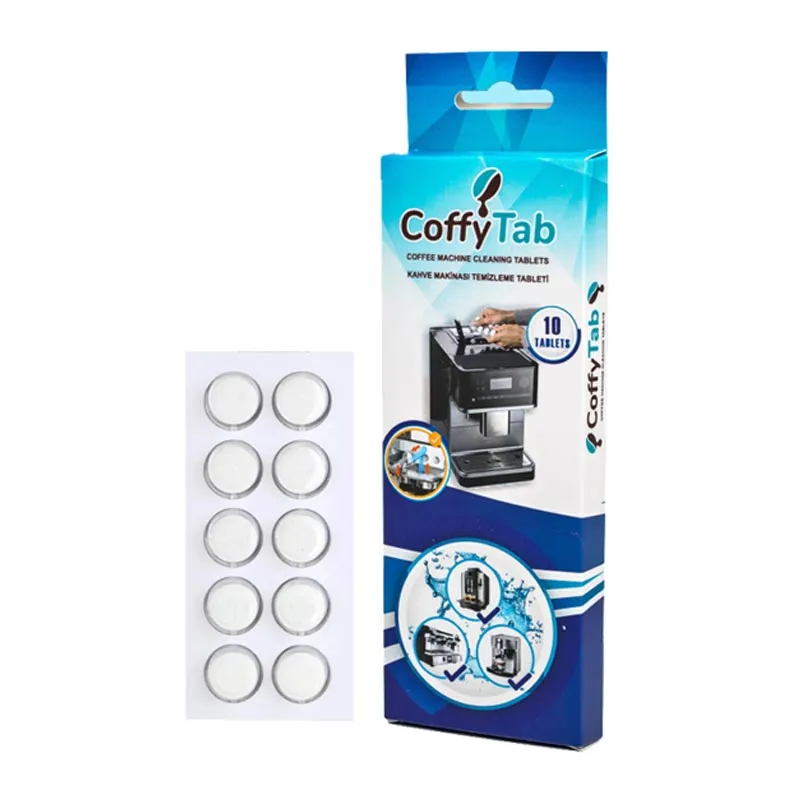 CoffyTab A001-2 Kahve Makinesi Temizleme Tableti, 10 Adet