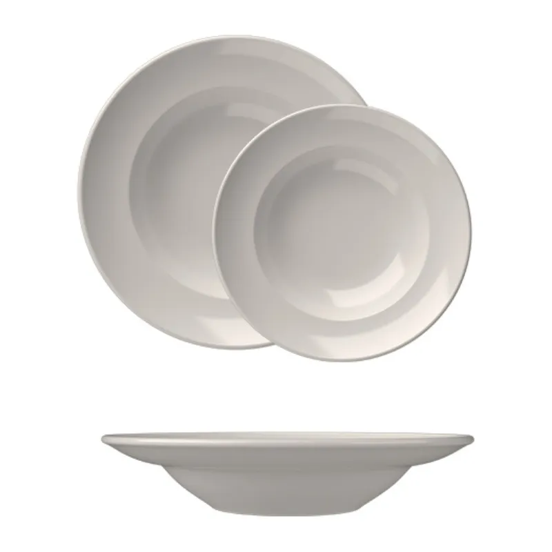 ID Fine Transparan Miro Porselen Çukur Tabak, 20 cm, 170 cc, Beyaz