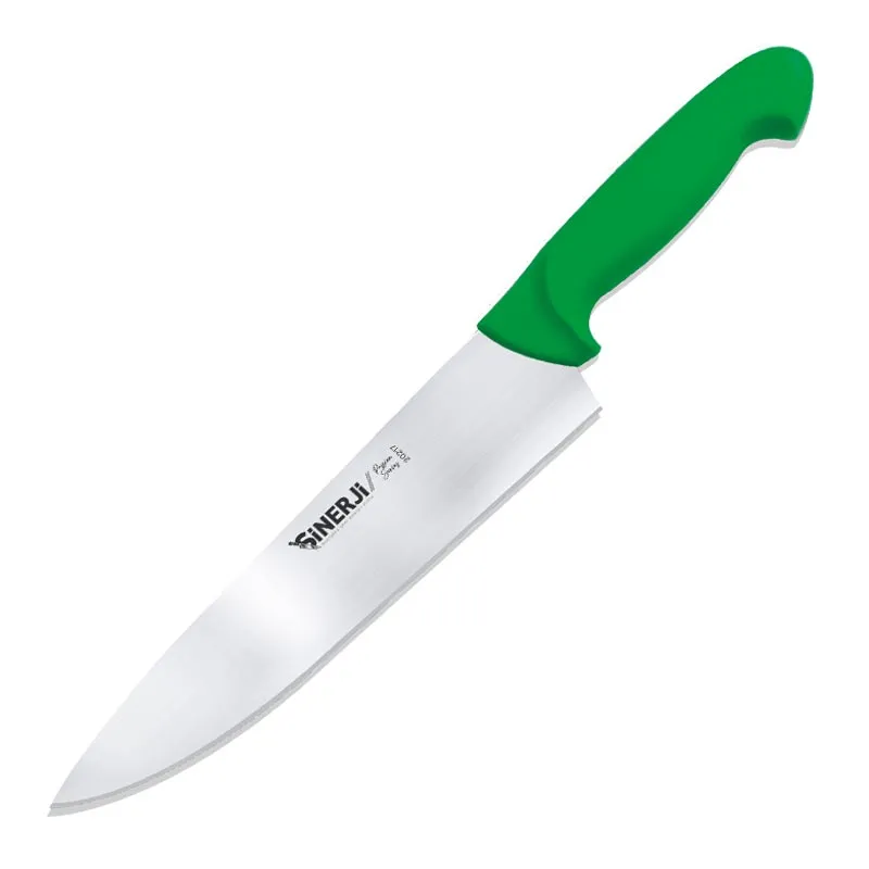 Sinerji Passion No 3 Plastik Saplı Şef Bıçağı, 22.5 cm, Yeşil