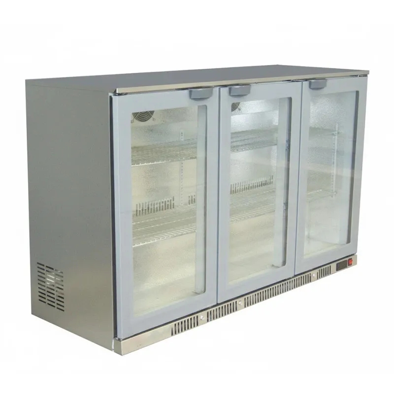Senox SBCS-350 Bar Arkası Şişe Soğutucu Dolap, 3 Sürgülü Kapılı, 338 L, Krom
