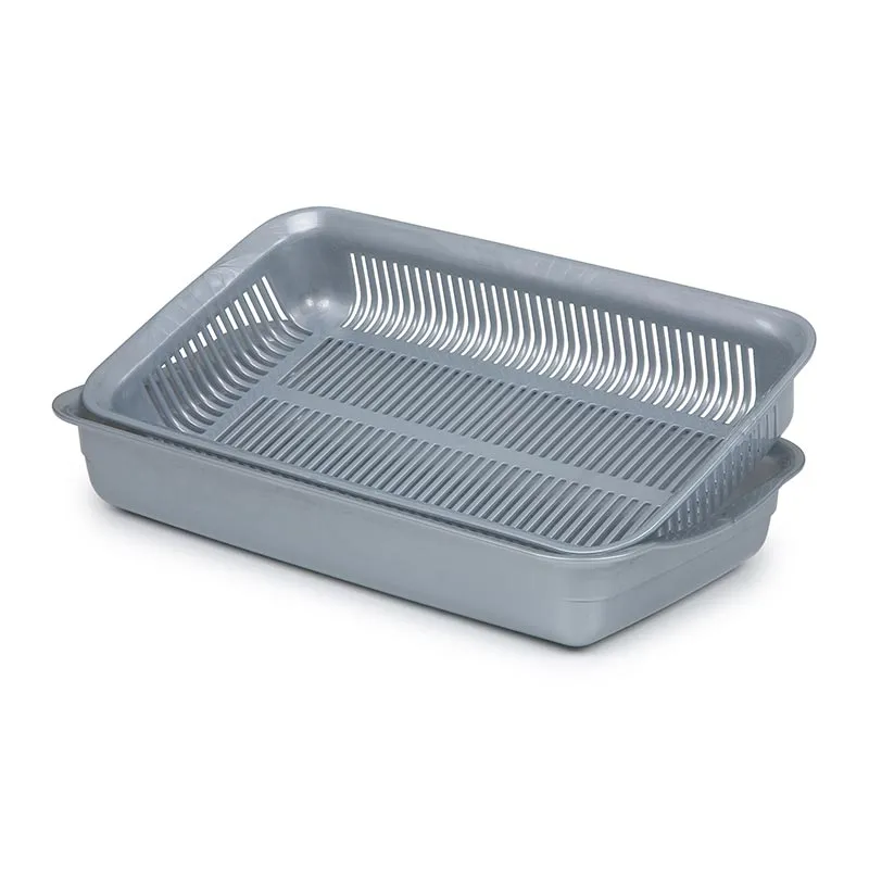Bora Plastik Sebze ve Meyve Süzgeci, 39.5 cm, Gri