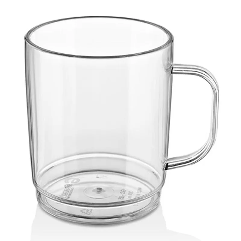 GastroCups GC-05 Polikarbonat Kulplu Bardak, 300 ml, Şeffaf