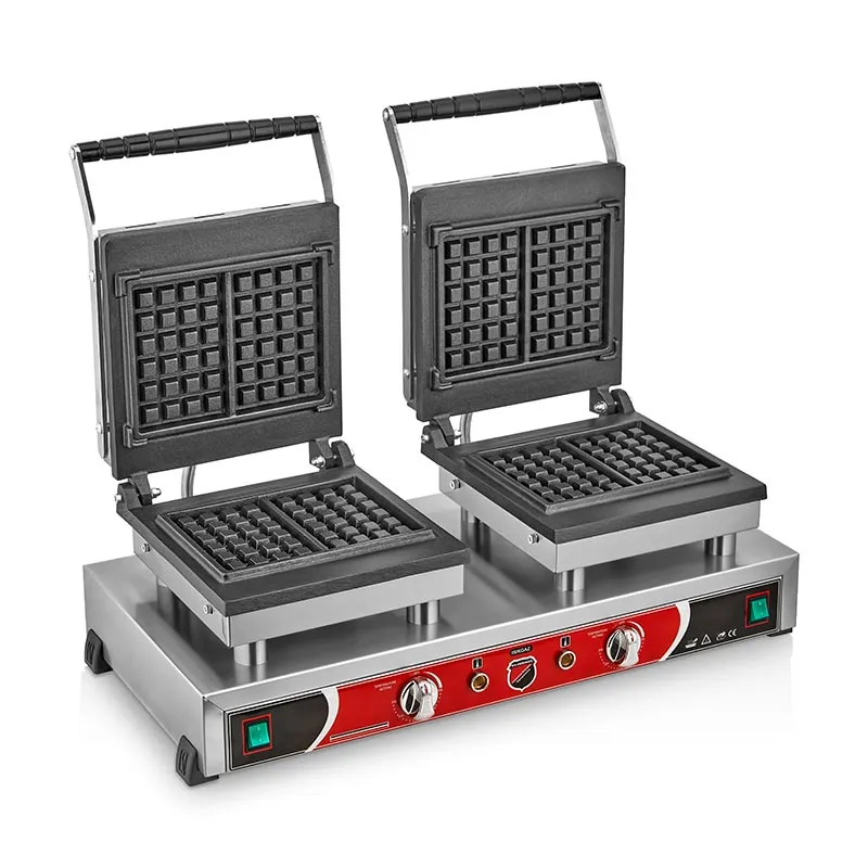 SilverInox 2148 Kare Model Waffle Makinesi, Çiftli, Elektrikli