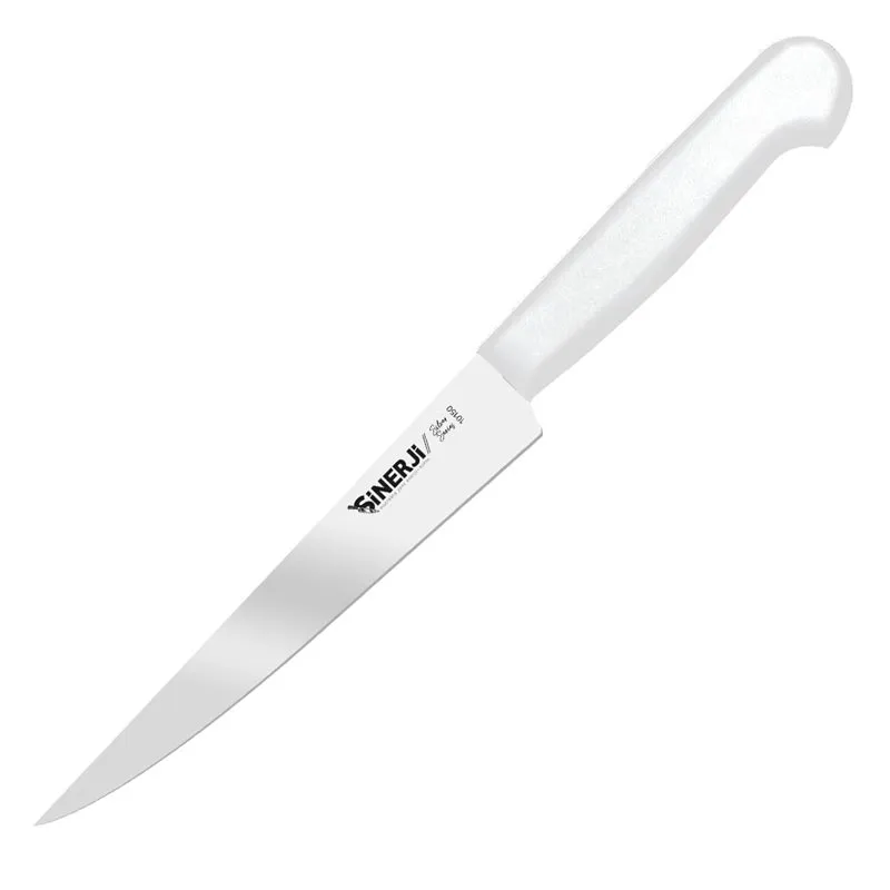 Sinerji Silver Plastik Saplı Orta Peynir Bıçağı, 16 cm, Beyaz