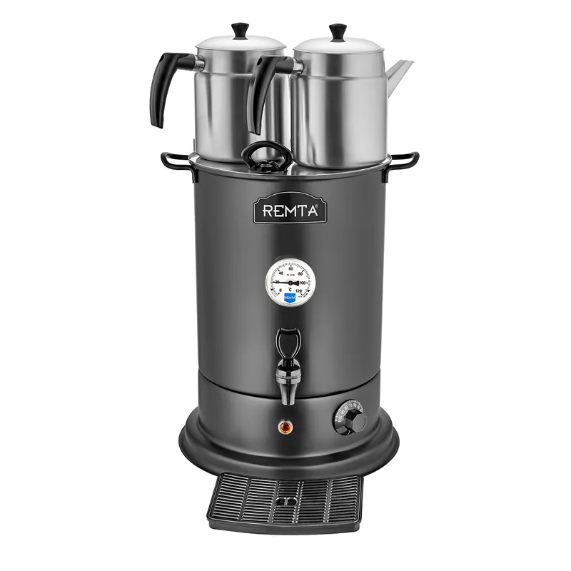 Remta EL11 Elite Çay Makinesi, 2 Demlikli, 20 L, Elektrikli, Siyah