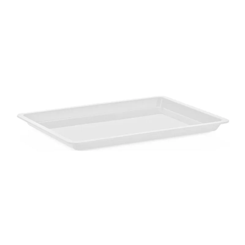 GastroPlast Polikarbonat Fanus Tepsisi, 20x26 cm, Beyaz