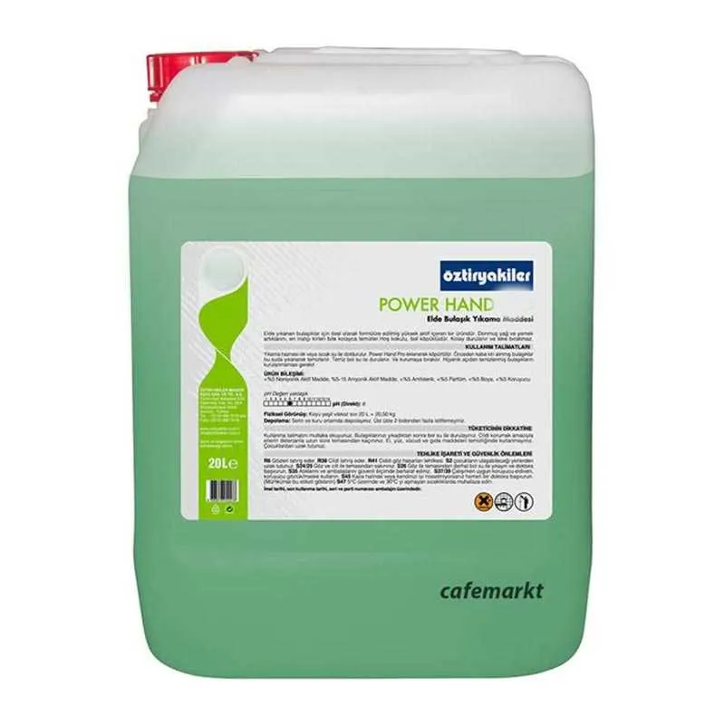 Öztiryakiler Power Hand Eco Elde Bulaşık Temizleme Maddesi, 20 L