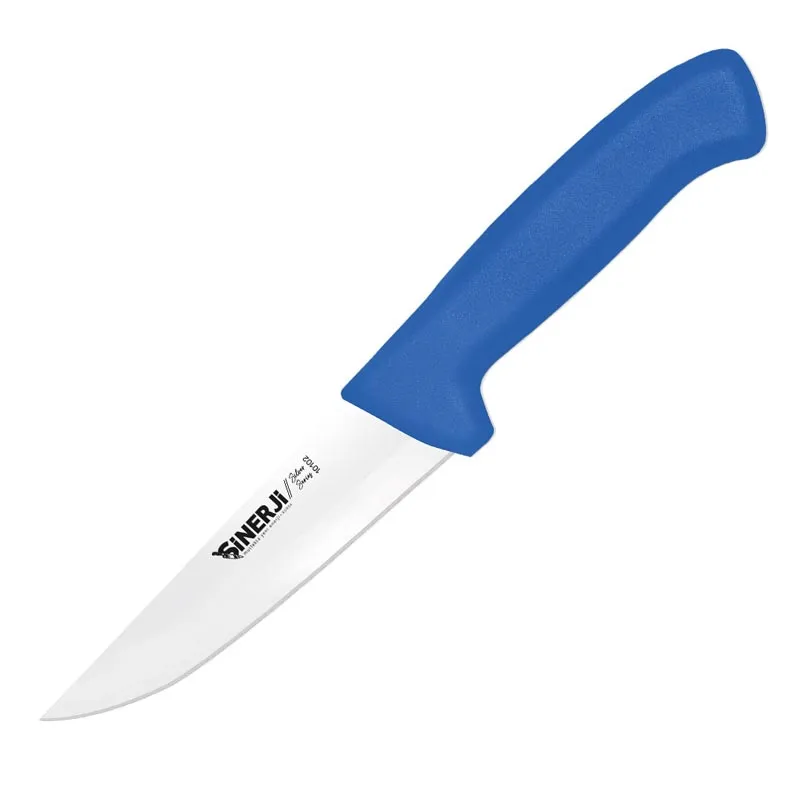 Sinerji Silver No 2 Plastik Saplı Kasap Bıçağı, 16 cm, Mavi