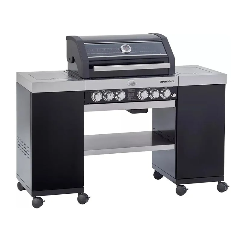 Rösle Videro G4-S2 Ada Barbekü İstasyonu, Gazlı, Siyah
