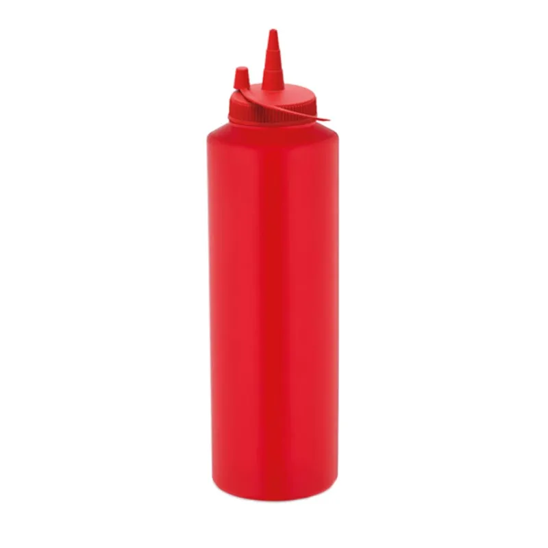 GastroPlast GPSC-1000 Kapaklı Fişek Sosluk, 1000 ml, Kırmızı