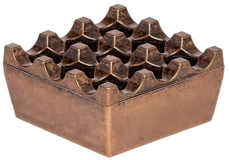 Cafemarkt Kare Kafesli Zamak Küllük, 8 cm, Antik Bakır