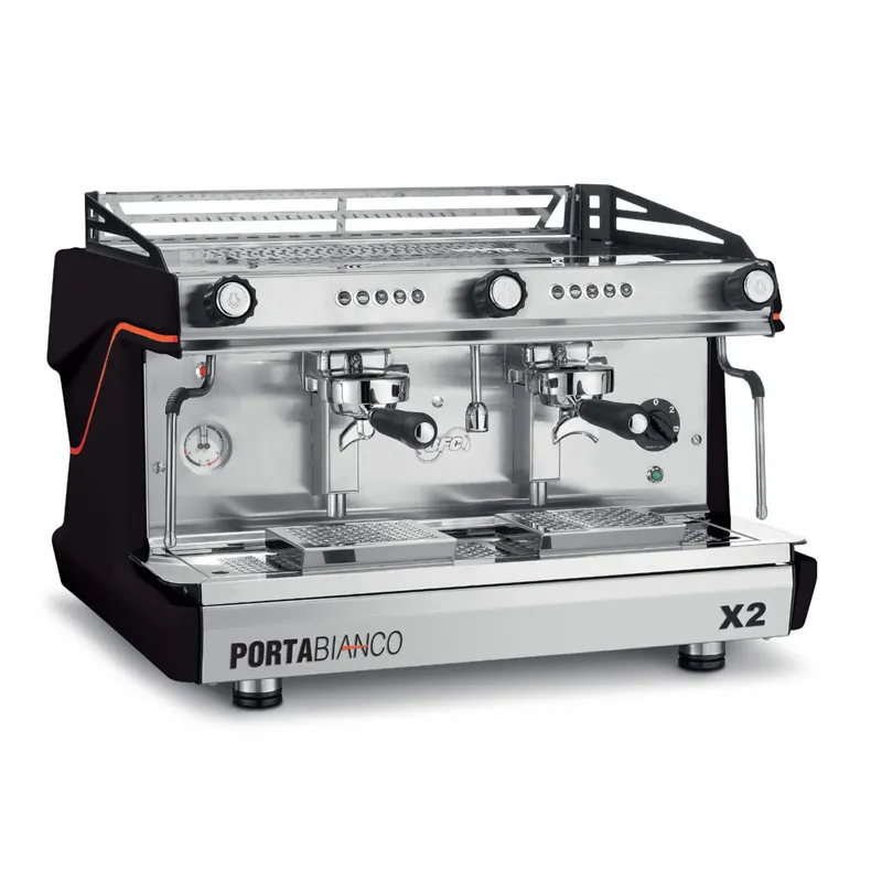 Portabianco BFCOP5.11SPB Tall Cup Tam Otomatik Espresso Kahve Makinesi, 2 Gruplu, Siyah