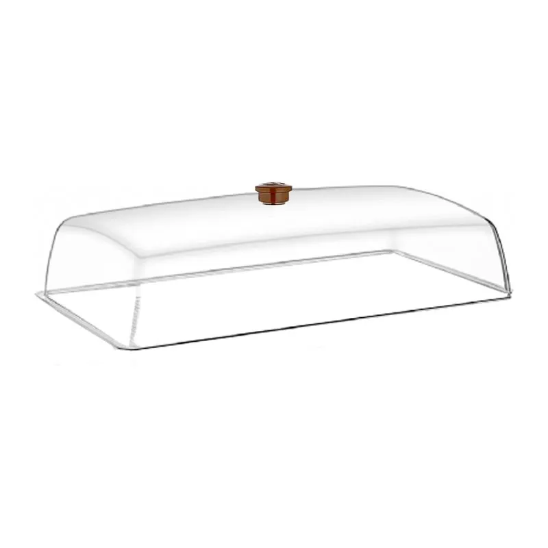 GastroPlast GN 1/1 Polikarbonat Fanus, Kahverengi Kulplu