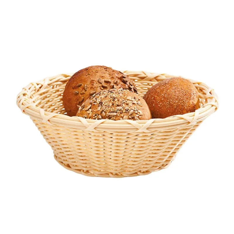 Zicco B-RO2164 Plastik Yuvarlak Ekmek Sepeti, 27x9 cm, Açık