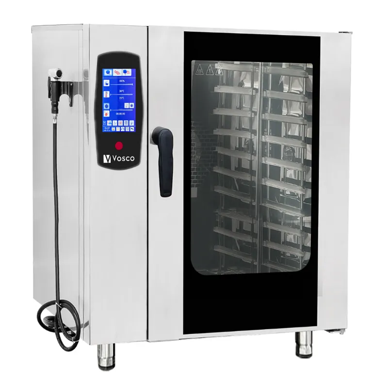 Vosco VAS-WN10D Buharlı Kombi Fırın, 53x32.5 cm 10 Tepsi Kapasiteli, Elektrikli