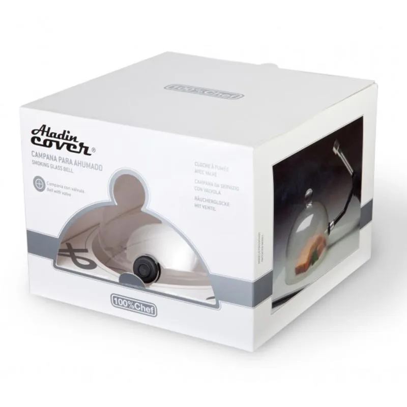 100% Chef Aladin Cover Valfli Cam Fanus, 14 cm