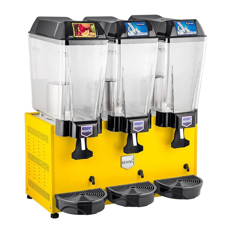 Remta ST19 Şerbet Soğutucu, 3 Hazneli, Şerbet+Ayran+Ayran, 20+20+20 L, Sarı
