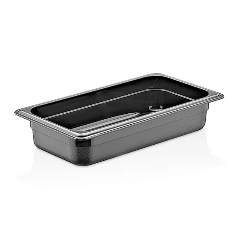 GastroPlast GN 1/2-65 mm Polikarbon Gastronorm Küvet, Siyah