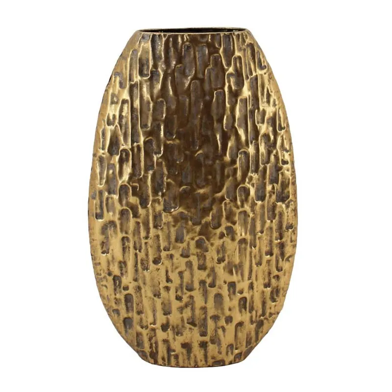 Biradlı Groovy GRV-81991 Dekoratif Metal Vazo, 30x9.5x49.5 cm