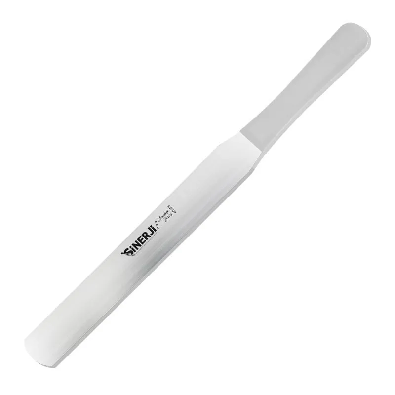 Sinerji Chocolate Plastik Saplı Oval Pasta Paleti, 35 cm, Beyaz
