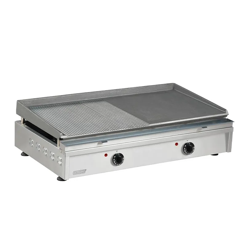 Omake IZG02.E11 Z5F Döküm Pleyt Izgara, 80 cm, Elektrikli