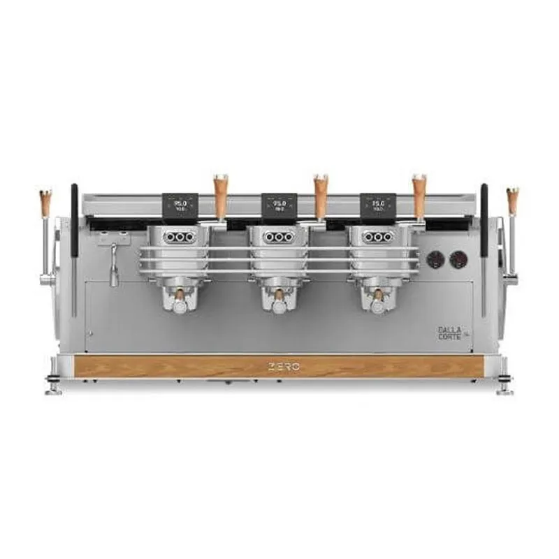 Dalla Corte Zero Barista Espresso Kahve Makinesi, 3 Gruplu, Beyaz Meşe