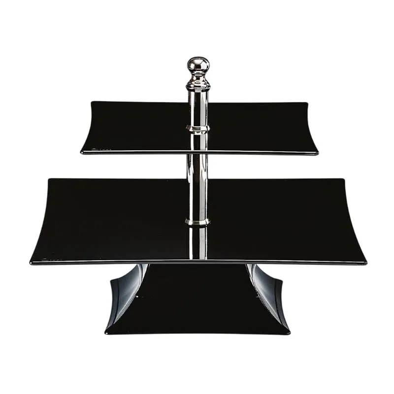 Zicco ZCP-631 Polikarbon Teşhir Standı, 2 Katlı, 25x35x29 cm, Siyah