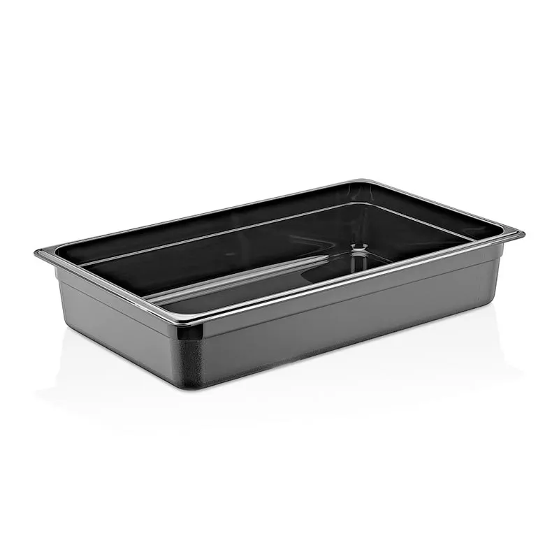 GastroPlast GN 1/3-65 mm Polikarbon Gastronorm Küvet, Siyah