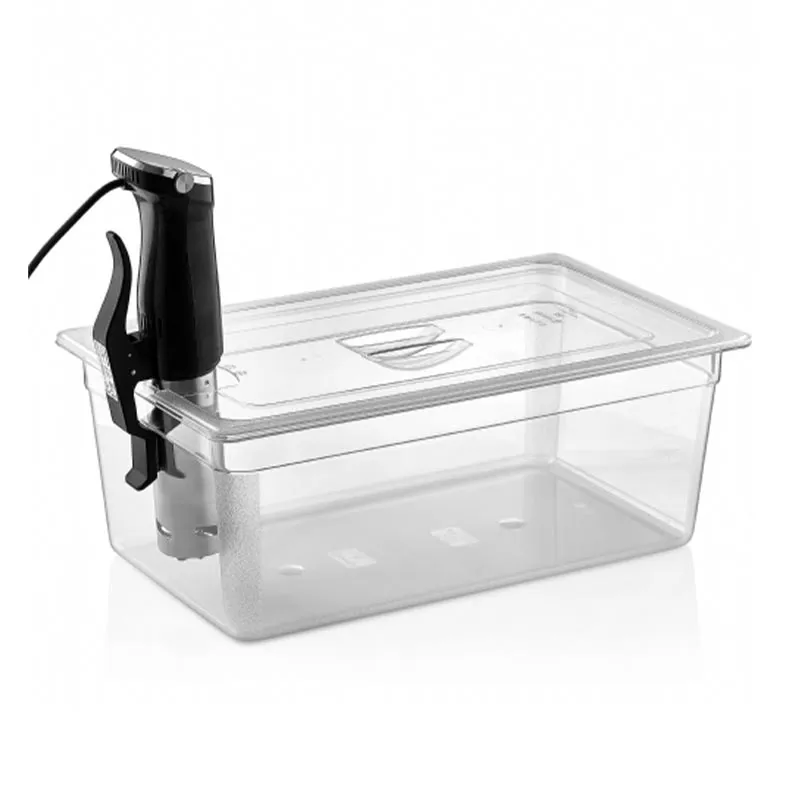 GastroPlast GN 1/1 Sous Vide Uyumlu Gastronorm Küvet Kapağı, Şeffaf