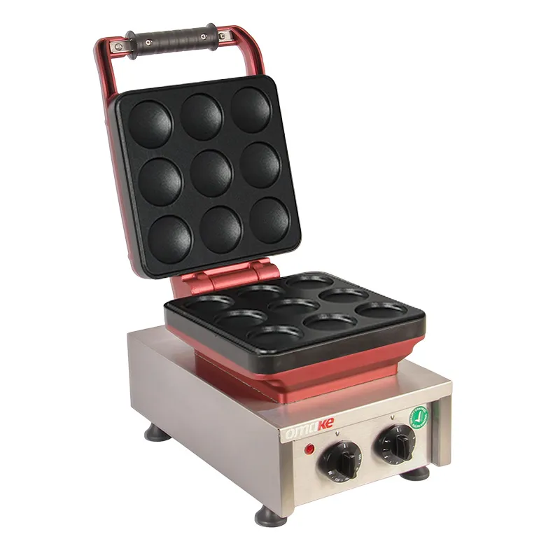 Omake WFL21.E12 Zamanlayıcılı Balls Tekli Waffle Makinesi, Elektrikli