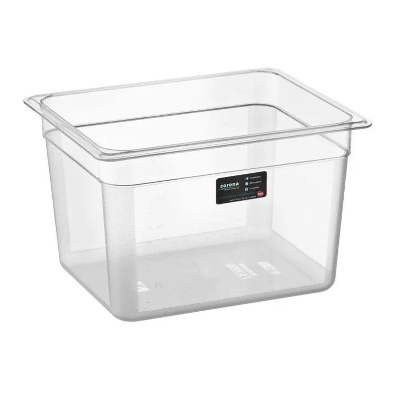 Bora Plastik GN 1/2-200 mm Polikarbon Gastronorm Küvet, 11 L
